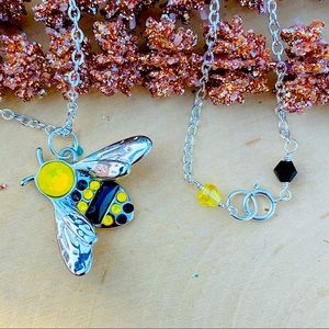 Swarovski Bumble Bee Sterling Silver Necklace